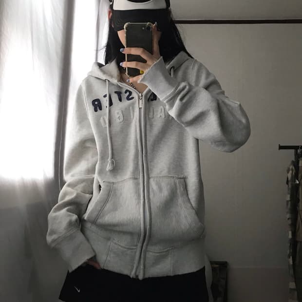 홀리스터 연그레이 후드집업