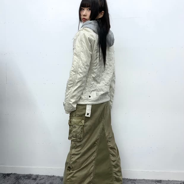 아비렉스 y2k 카고 롱스커트