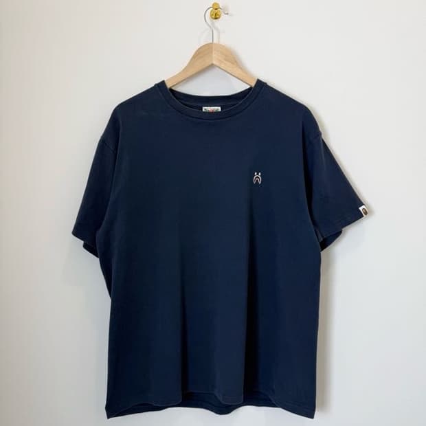 베이프 샤크 반팔 네이비