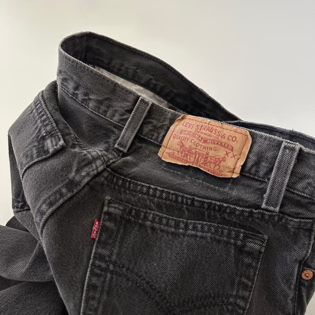 90‘s 리바이스 levis usa 흑청 데님 팬츠 청바지