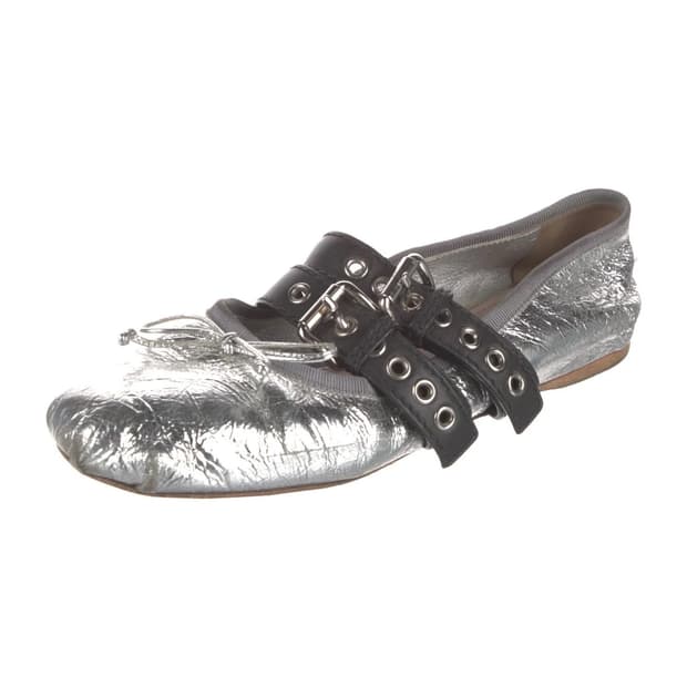 miu miu 미우미우 버클 발레리나 플랫