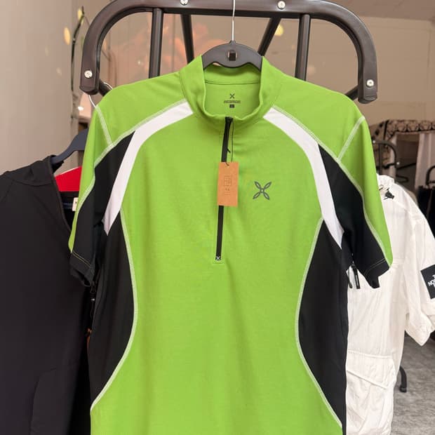 MONTURA 남성 기능성 반팔티 라임색