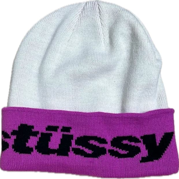 스투시 헬베티카 자카드 비니