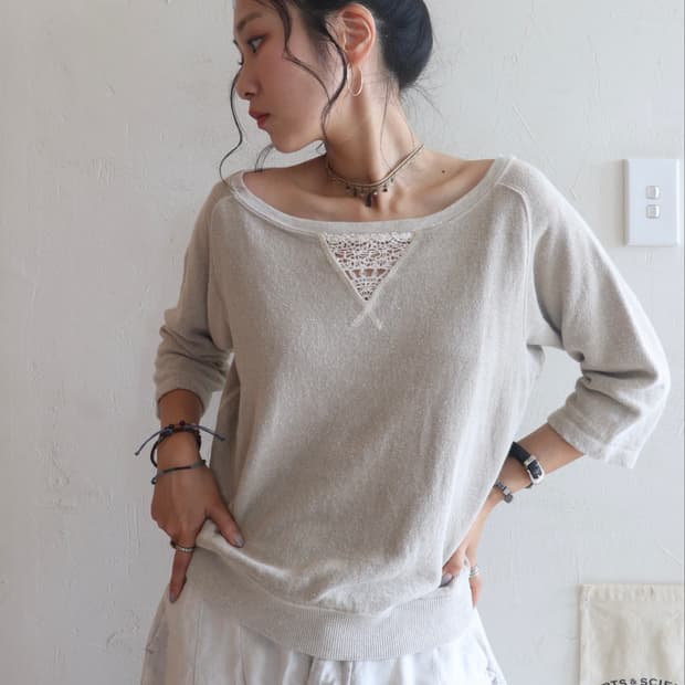 [Kapital] Linen Lace Pullover