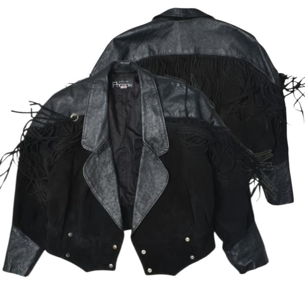 웨스턴 프린지 스웨이드 가죽 자켓 L N1178