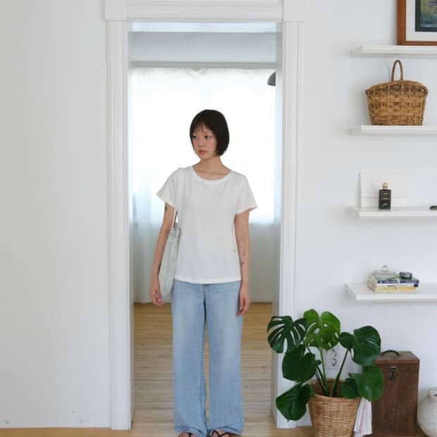 더버터크림 슬로코 Jane jean wide 제인진 와이드 연청 M