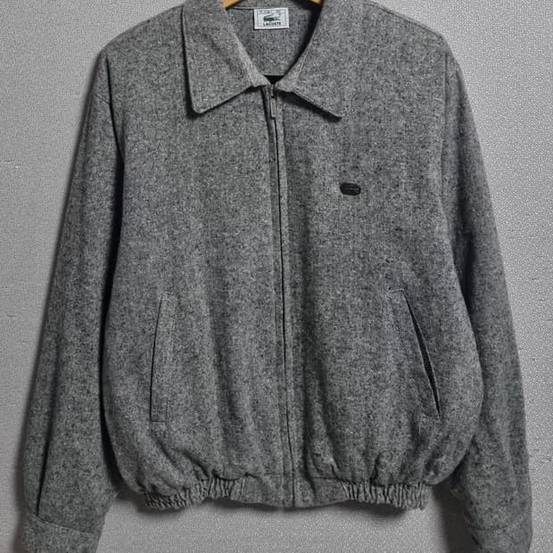 L (100) 라코스테 빈티지 서광 그레이 코튼100% 블루종 바라쿠다