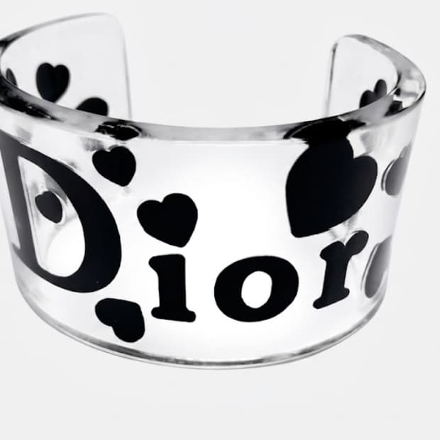 Dior 디올 투명 하트 뱅글 팔찌 브레이슬릿