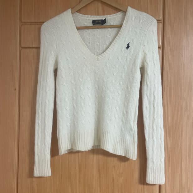 폴로 랄프로렌 케이블 니트 S 울&캐시미어 혼방