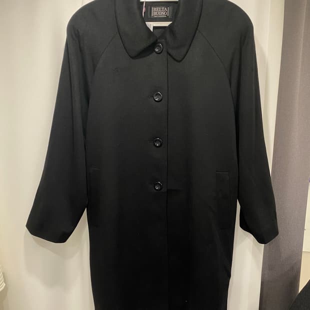 롱 캐시미어 100 블랙코트