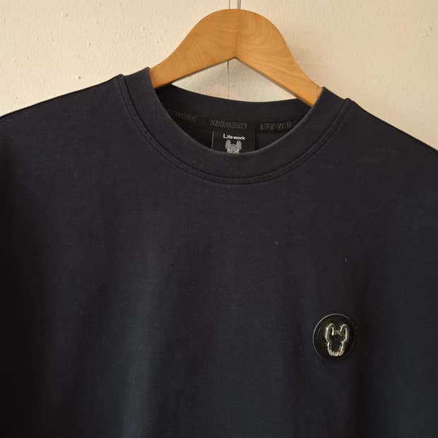 라이프워크 남성 블랙라운드반팔티셔츠 L사이즈