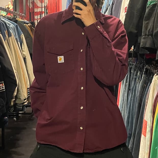 [IM] carhartt 칼하트 버건디 긴팔셔츠