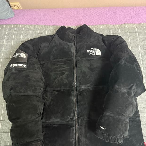 노스페이스 슈프림 스웨이드 눕시 XL 상태굳