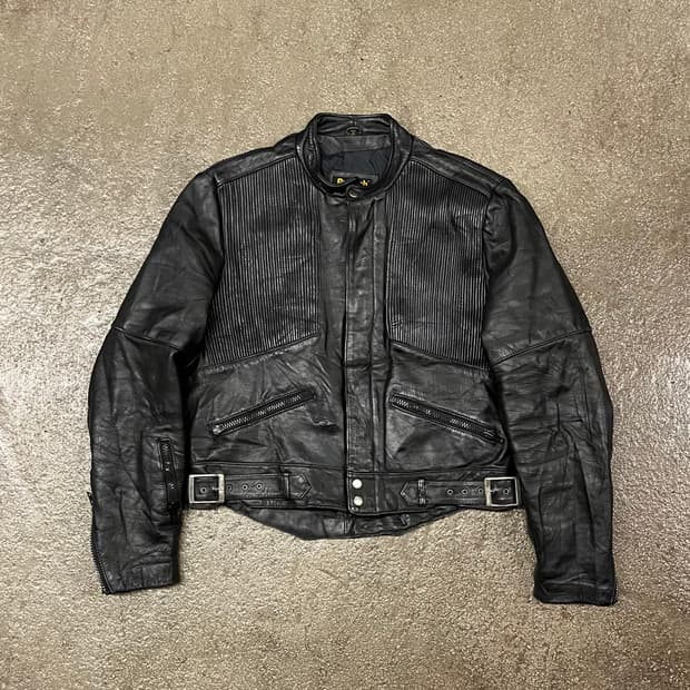 빈티지 퀼팅 패널 라이더 자켓 (105)