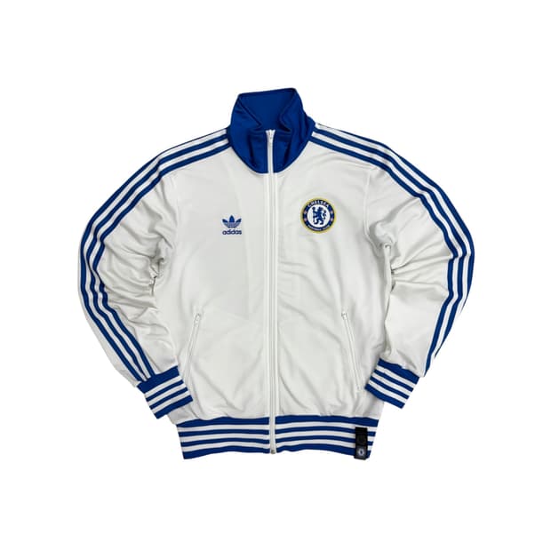 아디다스 첼시 화이트 트랙탑 축구 져지 집업 자켓 95 m
