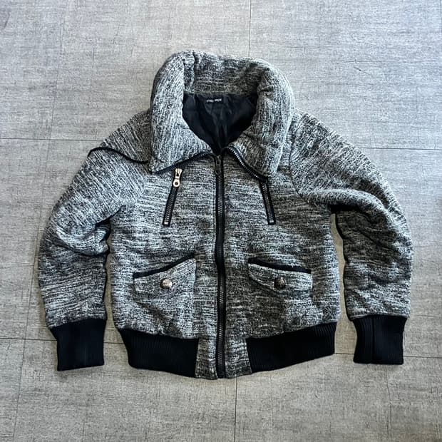 일본빈티지 Crazyangel 핀터깔y2k 하구미모리걸 헤링턴 봄버자켓