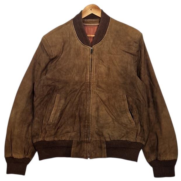 Vtg 스웨이드 블루종 자켓