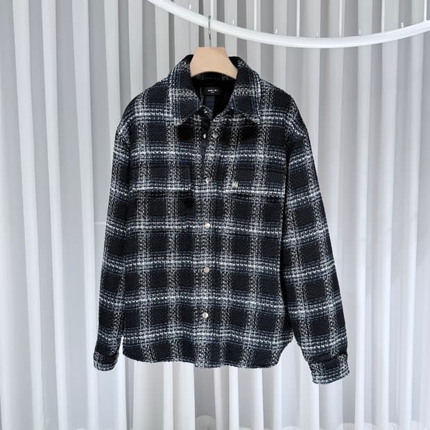 L / 아미리 로고 트위드 자켓