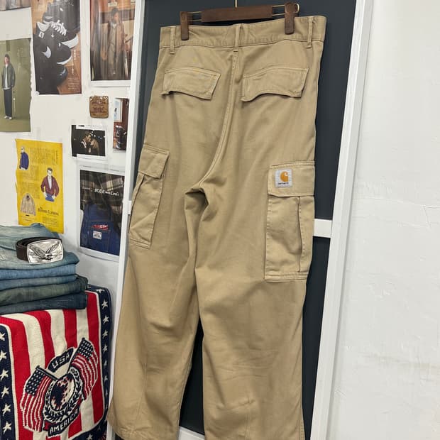Carhartt WIP 칼하트 콜 카고 베이지 와이드 팬츠