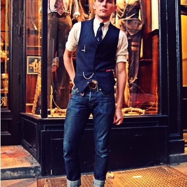 [30/30] RRL 슬림핏 셀비지 진 Rigid