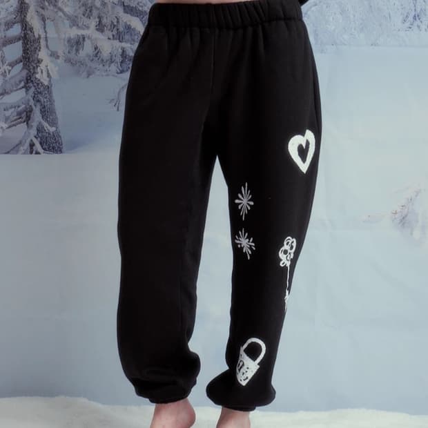 새상품) 드라이로즈 무신사 플리스 조거팬츠