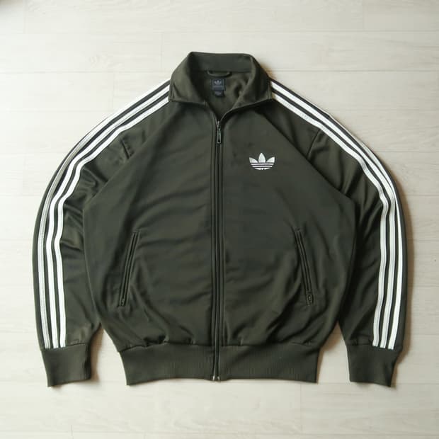 빈티지 og 아디다스 파이어버드 올리브 져지