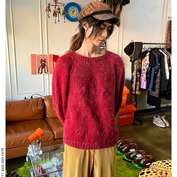 JPN Vintage Handmade Angora Knit Sweater