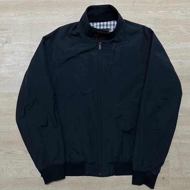 스파오 포 맨 남성 체크 안감 베이직 코튼 집업자켓 [블랙] XL/105