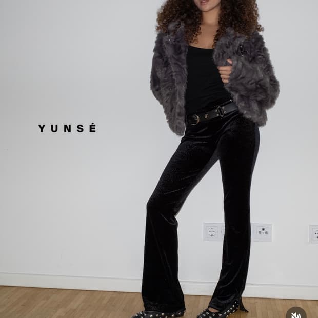 yunse 윤세 퍼자켓 차콜