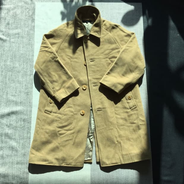 빈티지 폴로 랄프로렌 원패널 싱글 래글런 울 코트