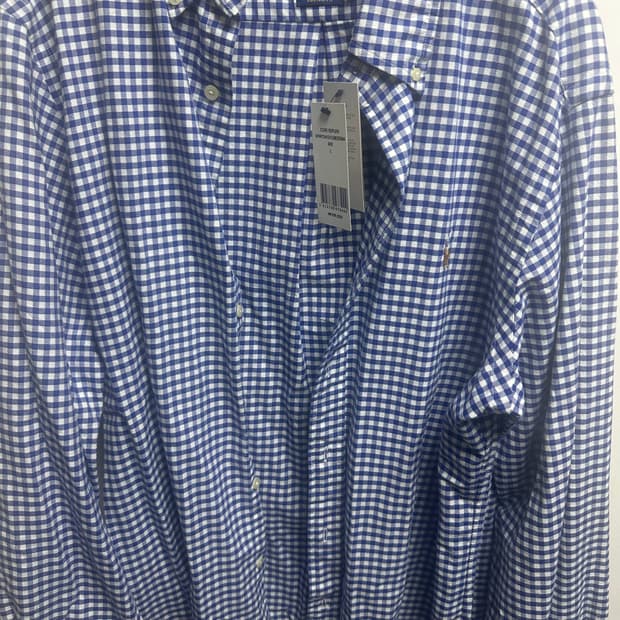 폴로 깅엄 셔츠 커스텀핏 l 한국 정발 새제품