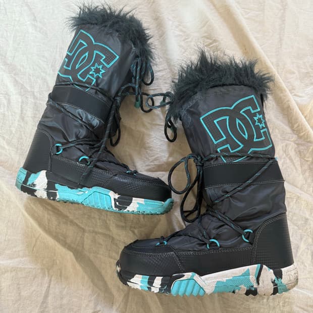 Y2k 빈티지 dc 털부츠 