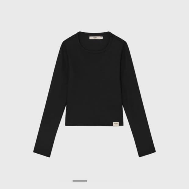 [S] 글로니 G 클래식 립 크루넥 롱슬리브 블랙