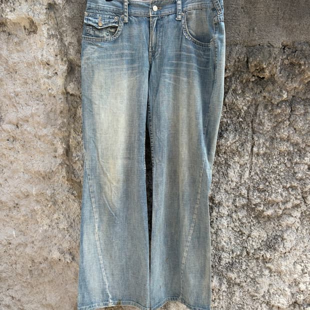 Armani Jeans 워싱 플레어 데님