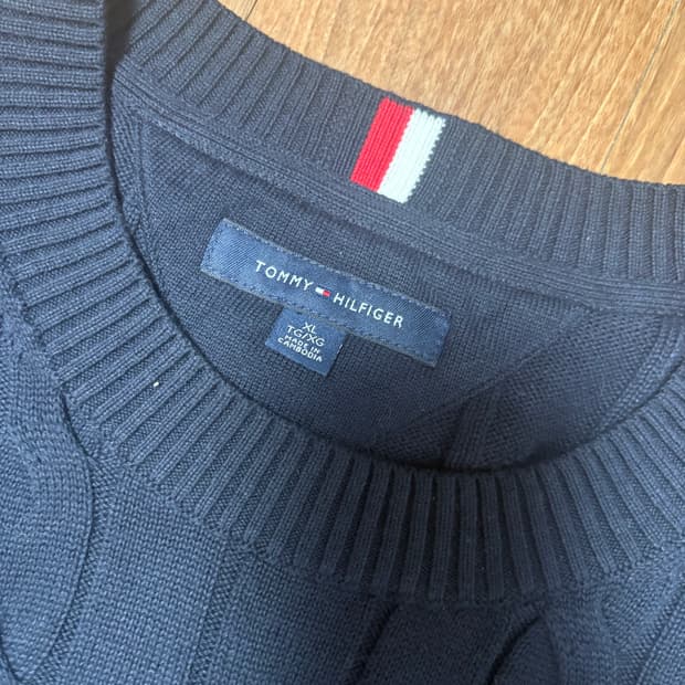 타미힐피거 xl 니트 네이비
