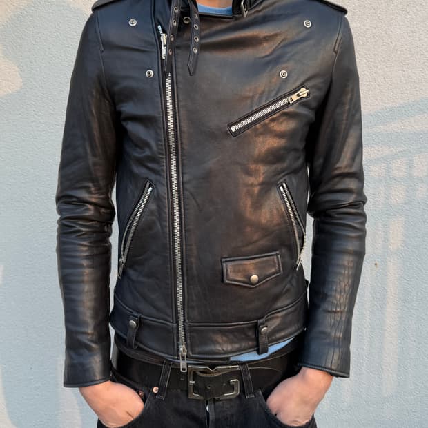 빈티지 이태리 레더 자켓