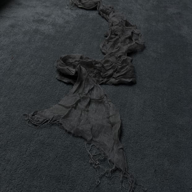 Vintage v-kei punk mood grey scarf