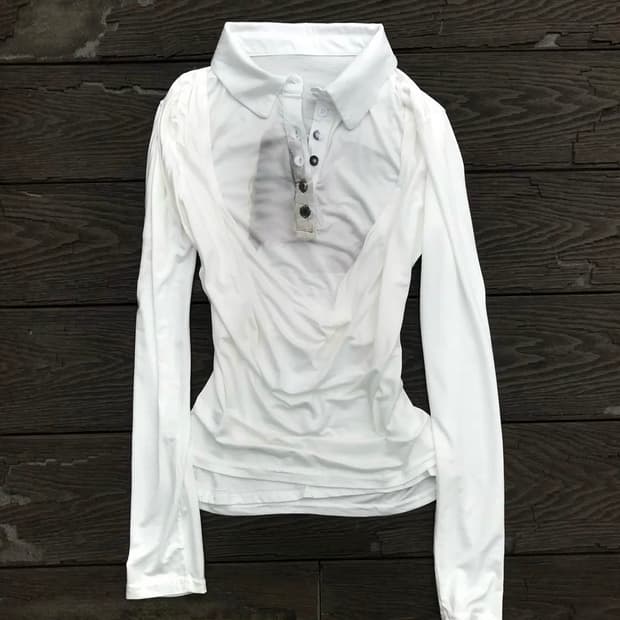 빈티지 커스텀 페어리 프린팅 롱슬리브 탑