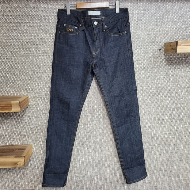 32인치 플랙 베를린 슬림핏 청바지 진청 