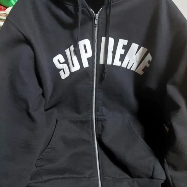 슈프림 아크 써멀 라인드 집업 후드 스웨트셔츠 블랙 - 24FW