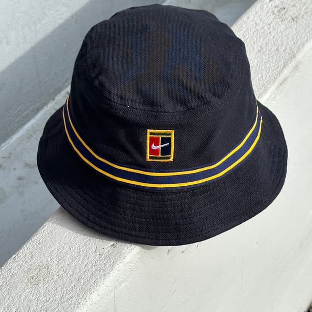 [S-M] 나이키 테니스로고 네이비 버킷햇 모자