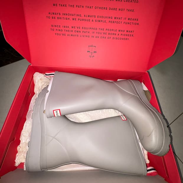 헌터 플레이톨 레인부츠 징크 그레이 240