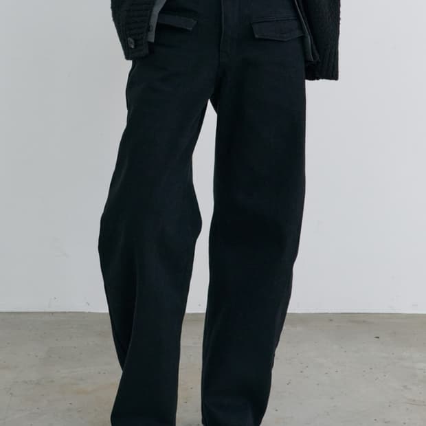 [48]아이엘 Curved Jeans_Black