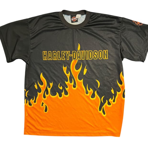 빈티지 00s HARLEY DAVIDSON 플레임 AOP 티셔츠