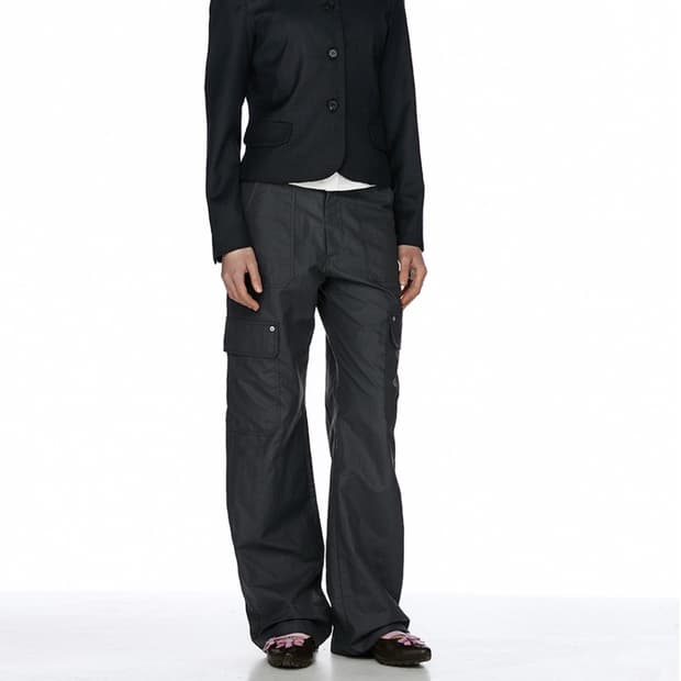 버뮬라 RIVET POCKET PANTS (CHARCOAL) S