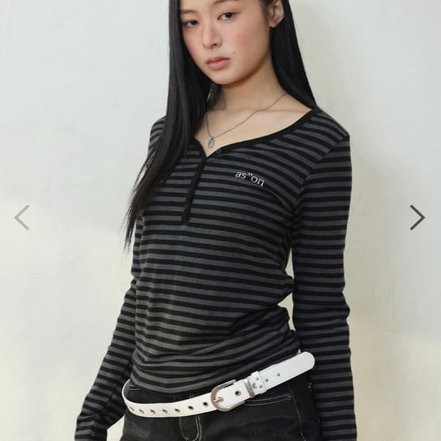 애즈온 스트라이프 티 새상품