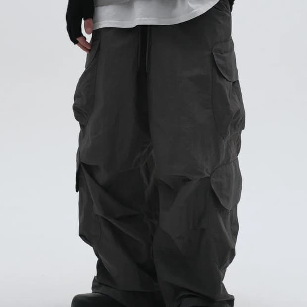 NYLON CARGO PANTS [GRAY]