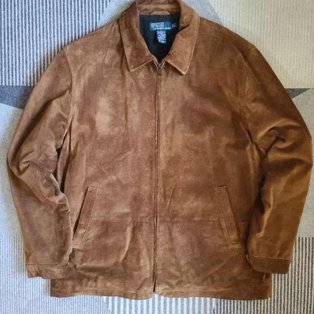(L) 폴로 랄프로렌 헤비 스웨이드 가죽 자켓