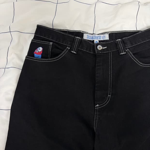 폴라스케이트 빅보이팬츠 블랙 스티치