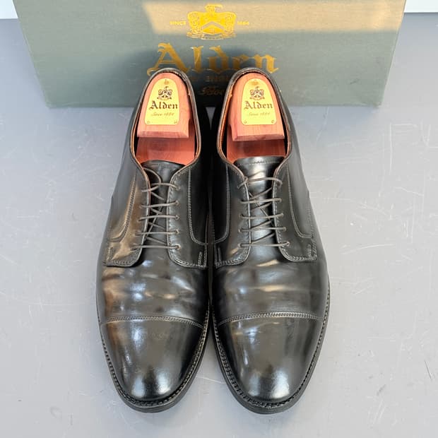 [11D] 알든 06607 블랙 코도반 스트레이트 팁 더비 (2161)